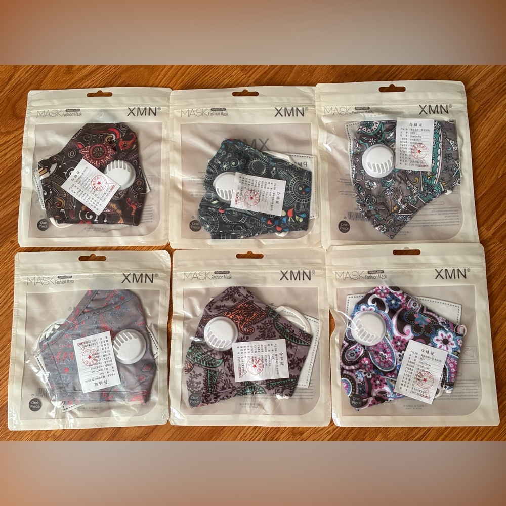 XMN New Face Mask with Valve - Assorted Colors